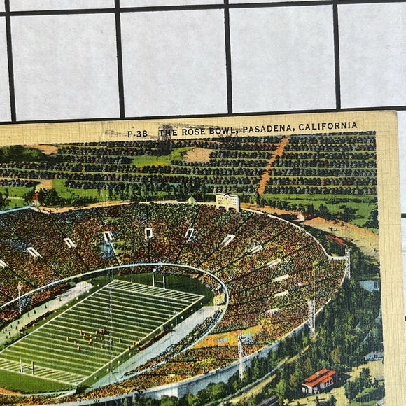 Vintage postcards ca 1940's, Olympic Village in LA; Rose Bowl, Municipal Stadium - Picture 6 of 12